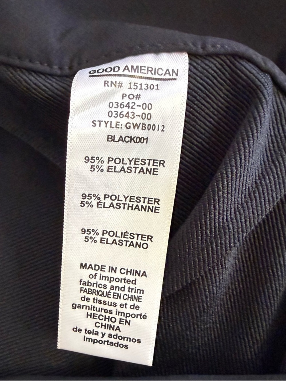 Good American Executive Pants Size 6 3XL Black High Rise Zip Ankle - Picture 6 of 9